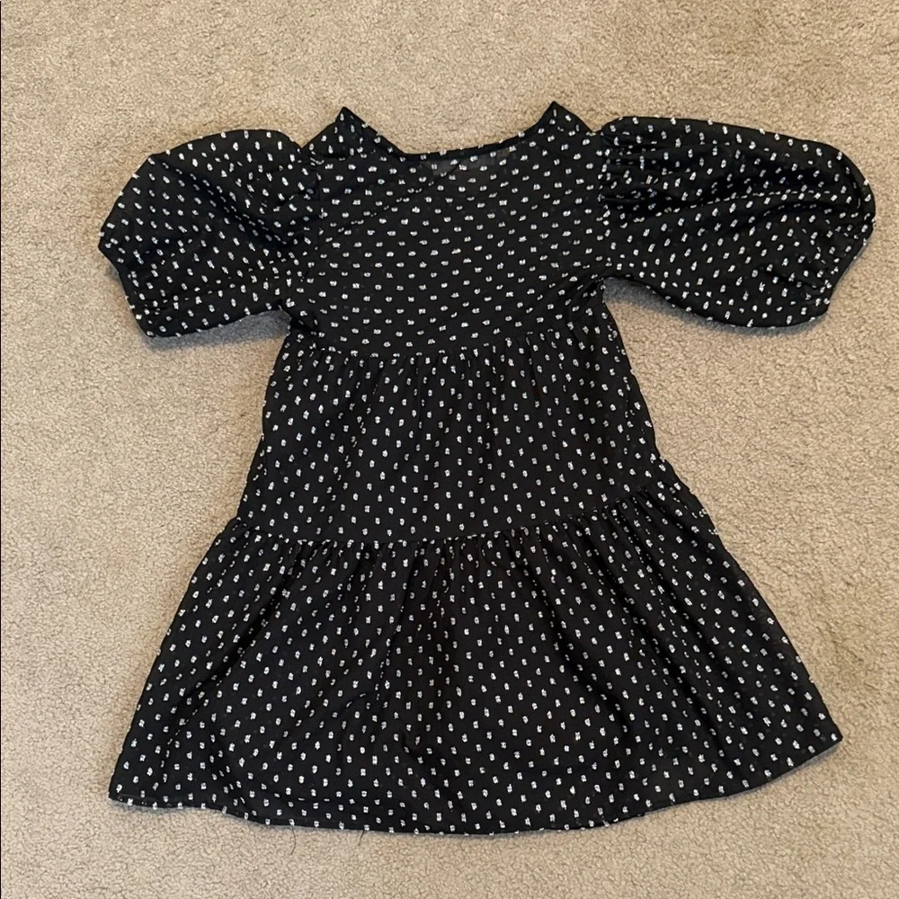 Zara Kids Black Dress with Silver Design